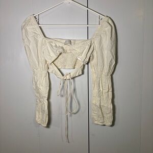 Beige Botany Small Cream‎ Top